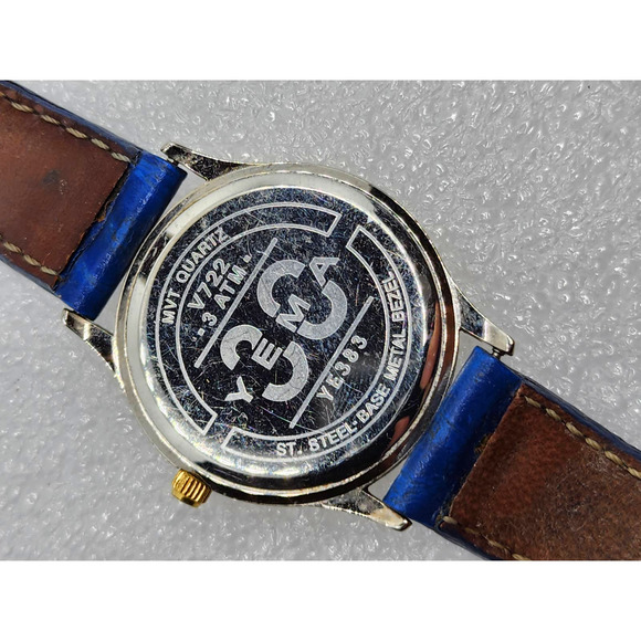 Yema Paris French France Blue White Gold Silver Santorini Style Watch YE383 V722 - Picture 2 of 9